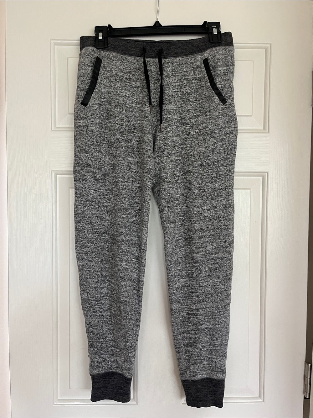 Abercrombie & Fitch Gray Heather Jogger Sweatpants with Black Trim